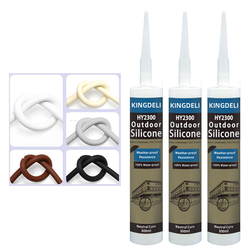 Nicht giftiger neutraler Silikon-Dichtungsmittel-Rohr-Mehltau prüfen Clear Black-Farbe